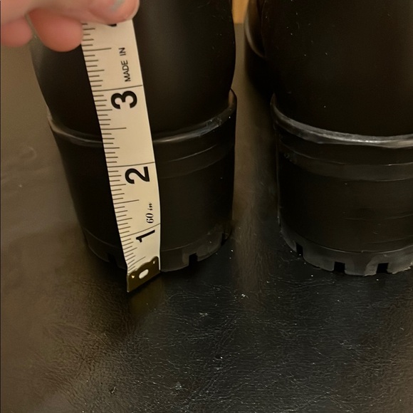 Steve Madden Black Combat Boots with Gold Accents - Picture 10 of 12